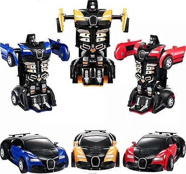 Transformation Mini 2 In 1 Car Robot Toy Anime Action Collision Transforming Model Deformation Vehicles Toy Gift for Children