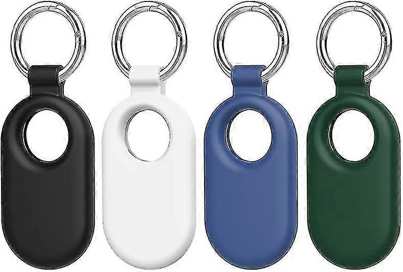 Compatible With Samsung Galaxy Smarttag2 Case, 4pcs Silicone Protective Case For Galaxy Smart Tag 2 With Key Ring For Keys Wallet Luggage Pet