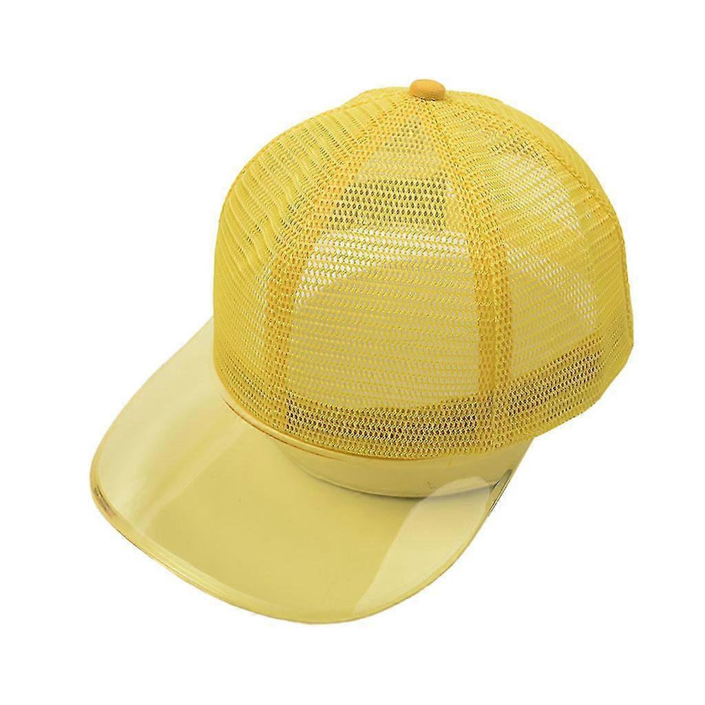 Full Mesh Baseball Cap Solid Color Transparent Visor Sunscreen For Snapback Dad