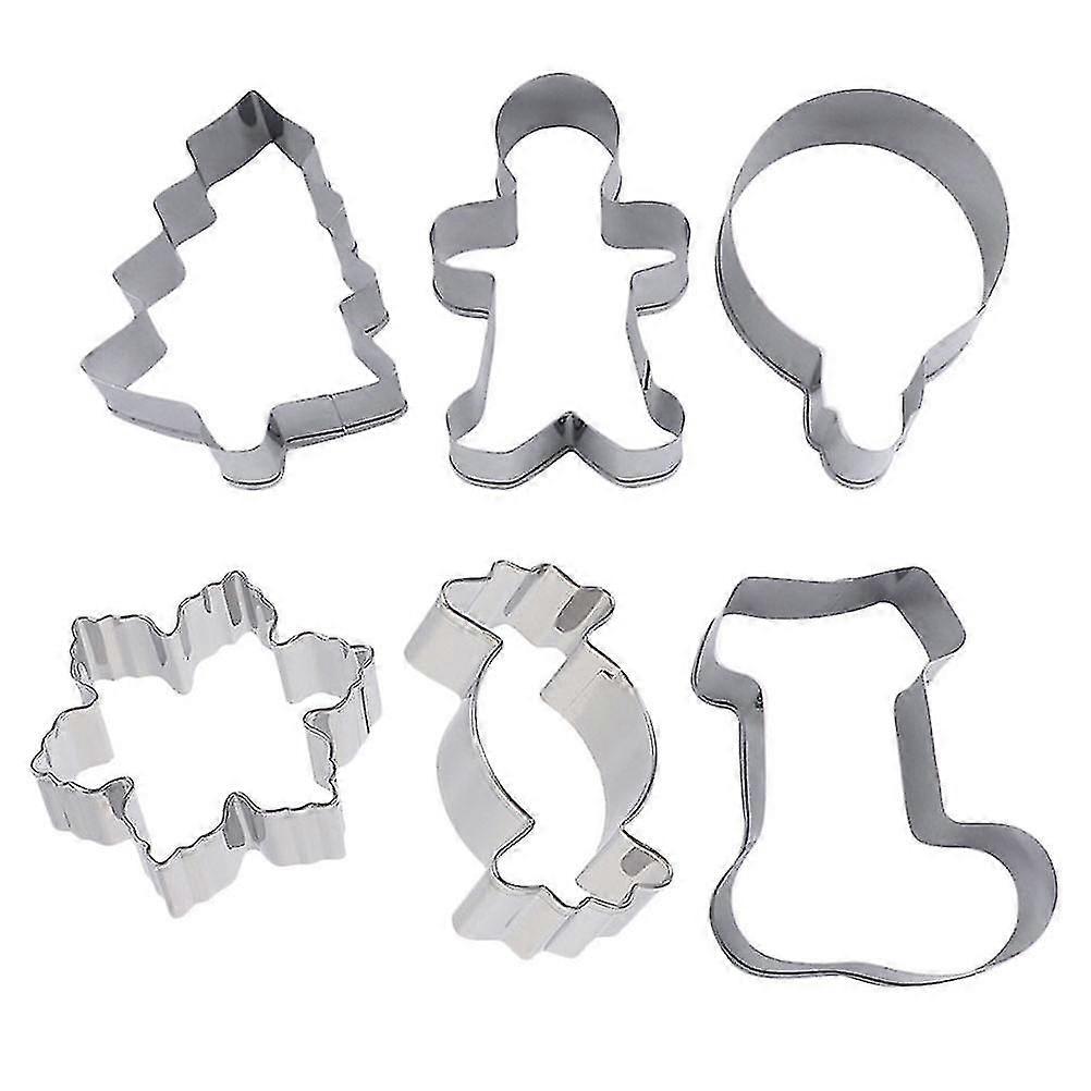 6pcs Bscuits Sugar Pie Christmas Cookie Cutters Set