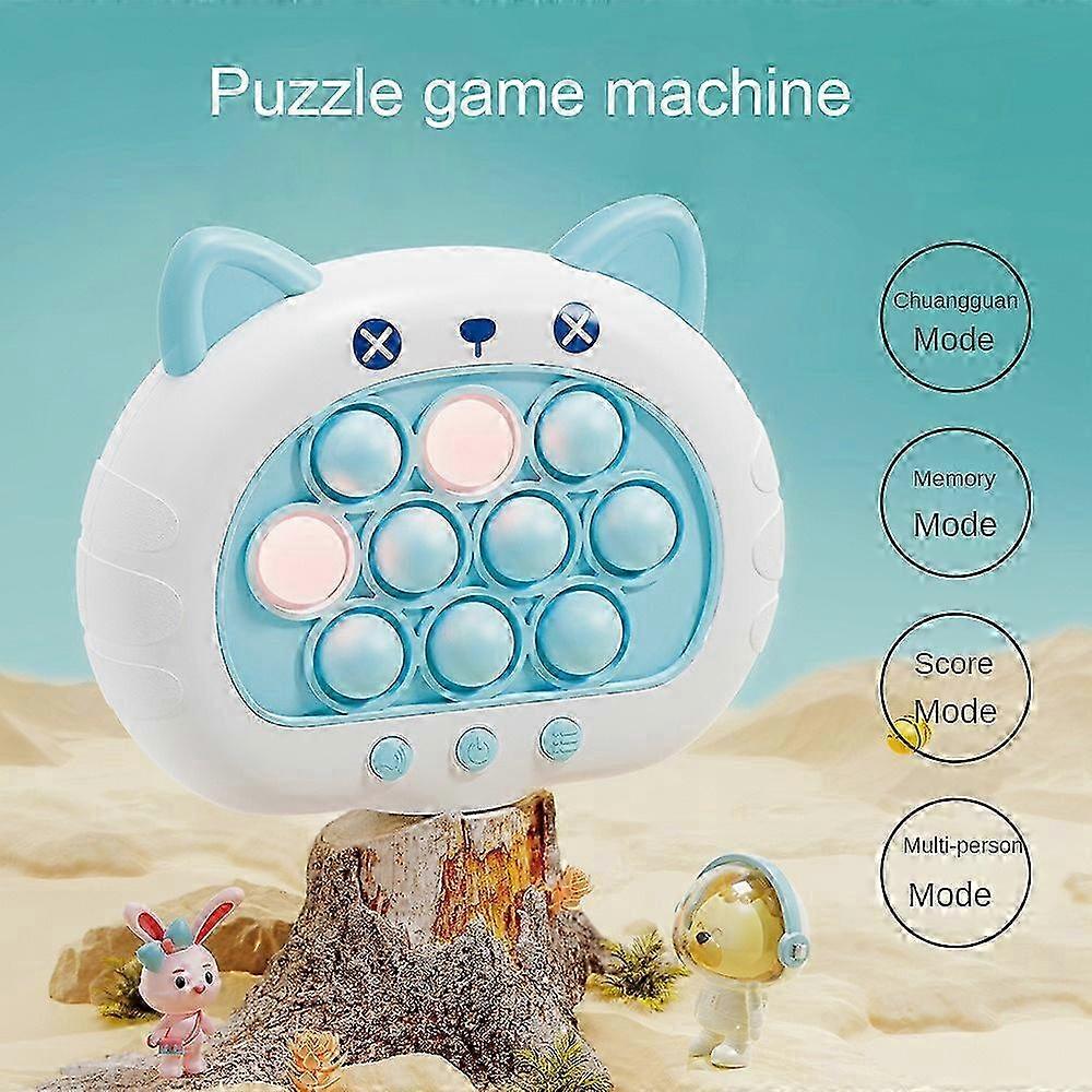 Pop Light Fidget Game Quick Push Bubble Game Handle Toys Boys & Girls Anti-Stress Toys with LED Game Machine Relieve Stress Toys