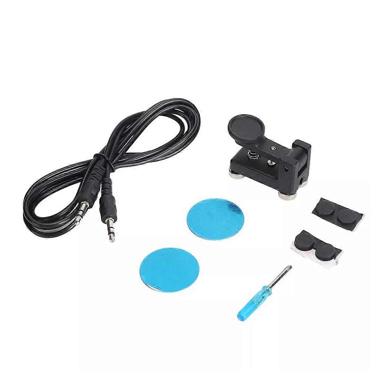 Portable Manual Electric Key Shortwave Radio CW Morse Base Magnetic QU-4525 Connecting Cable 40x30x20mm Test Meters