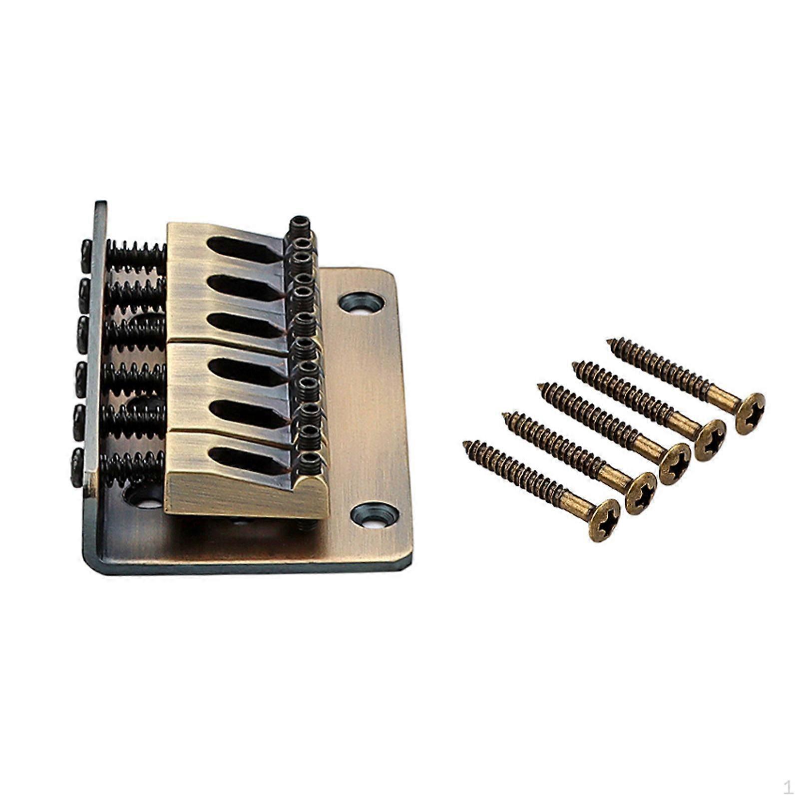 Guitar Bridge with Screws Lightweight Easy to Install Replace Part for Six String