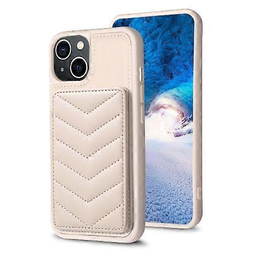 For iPhone 15 BF26 Wave Pattern Card Bag Holder Phone Case