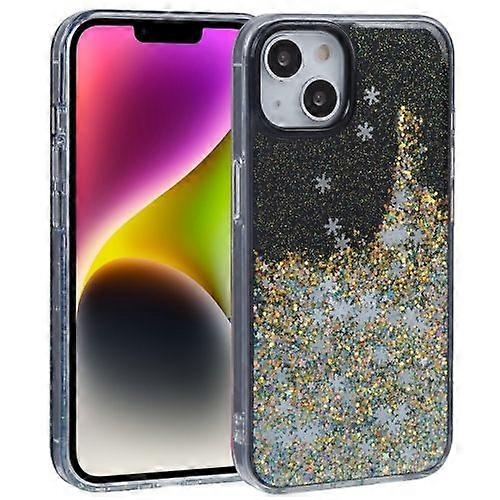 For iPhone 15 DFANS DESIGN Snowflake Starlight Shining Phone Case