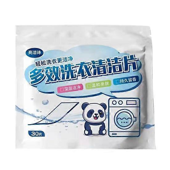 30Pcs Practical Laundry Washing Paper Dissolves Easily Wide Application Lightweight Mini Convenient Detergent Sheet for Hotel