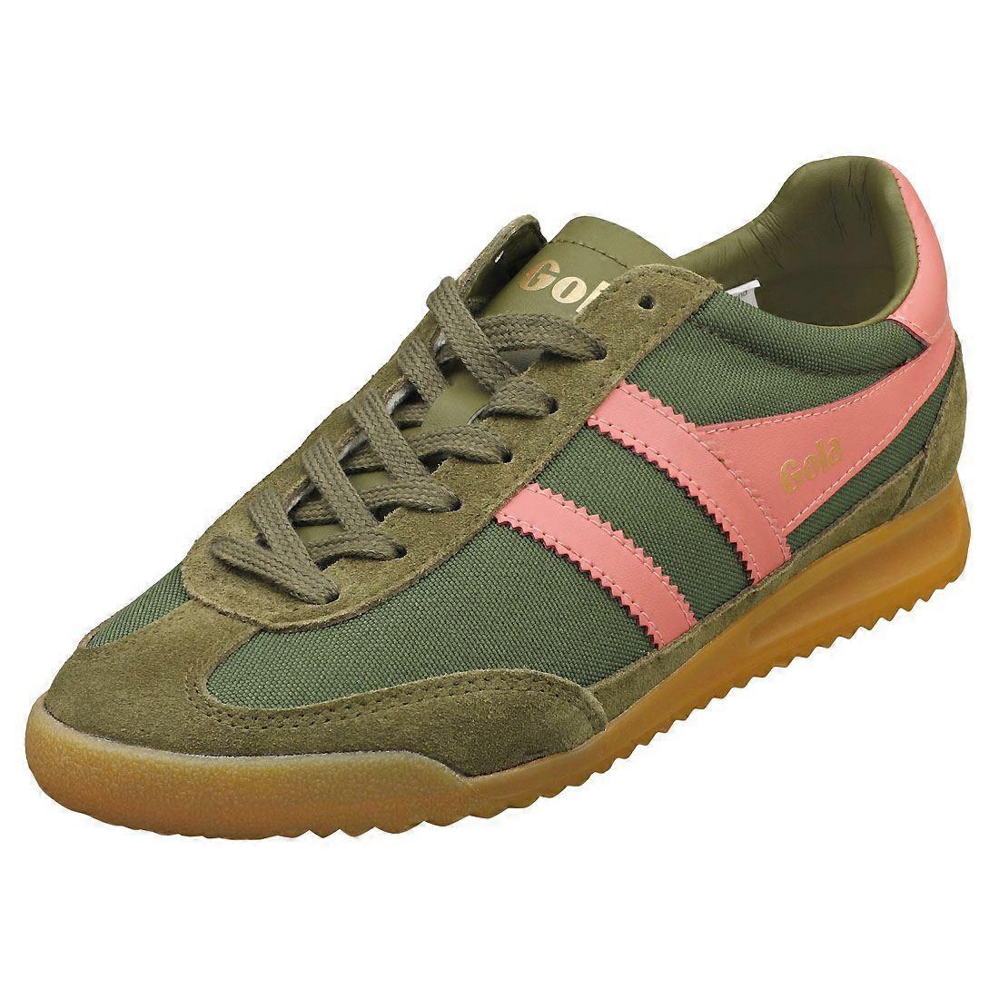 Gola Women's Green Coral Pink Tornado Fashion Trainers In Size 7 Uk
