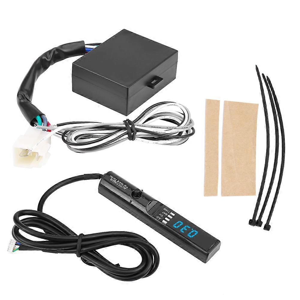 12V Universal Auto Turbo Timer Device Turbo Digital Blue LED Display Black Pen Control Unit