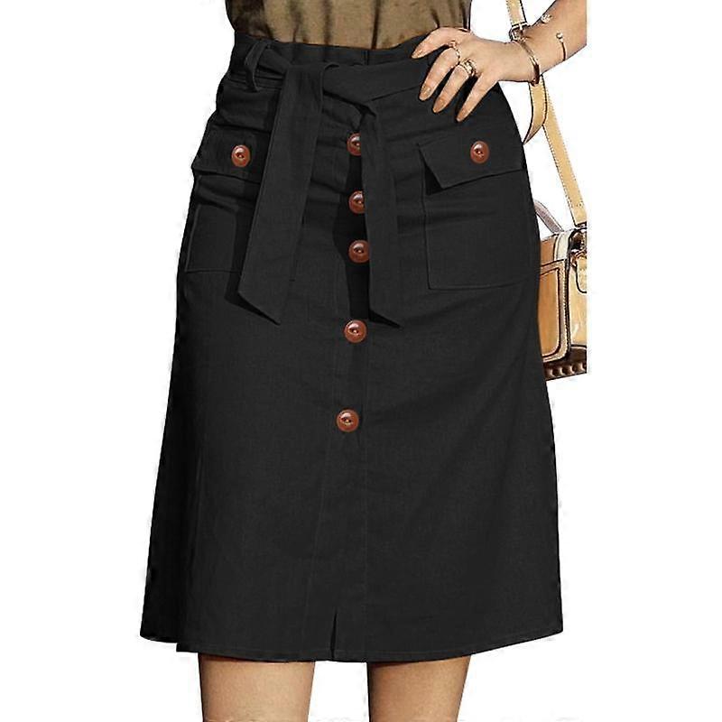 ZANZEA Womens Casual Button Summer Skirts
