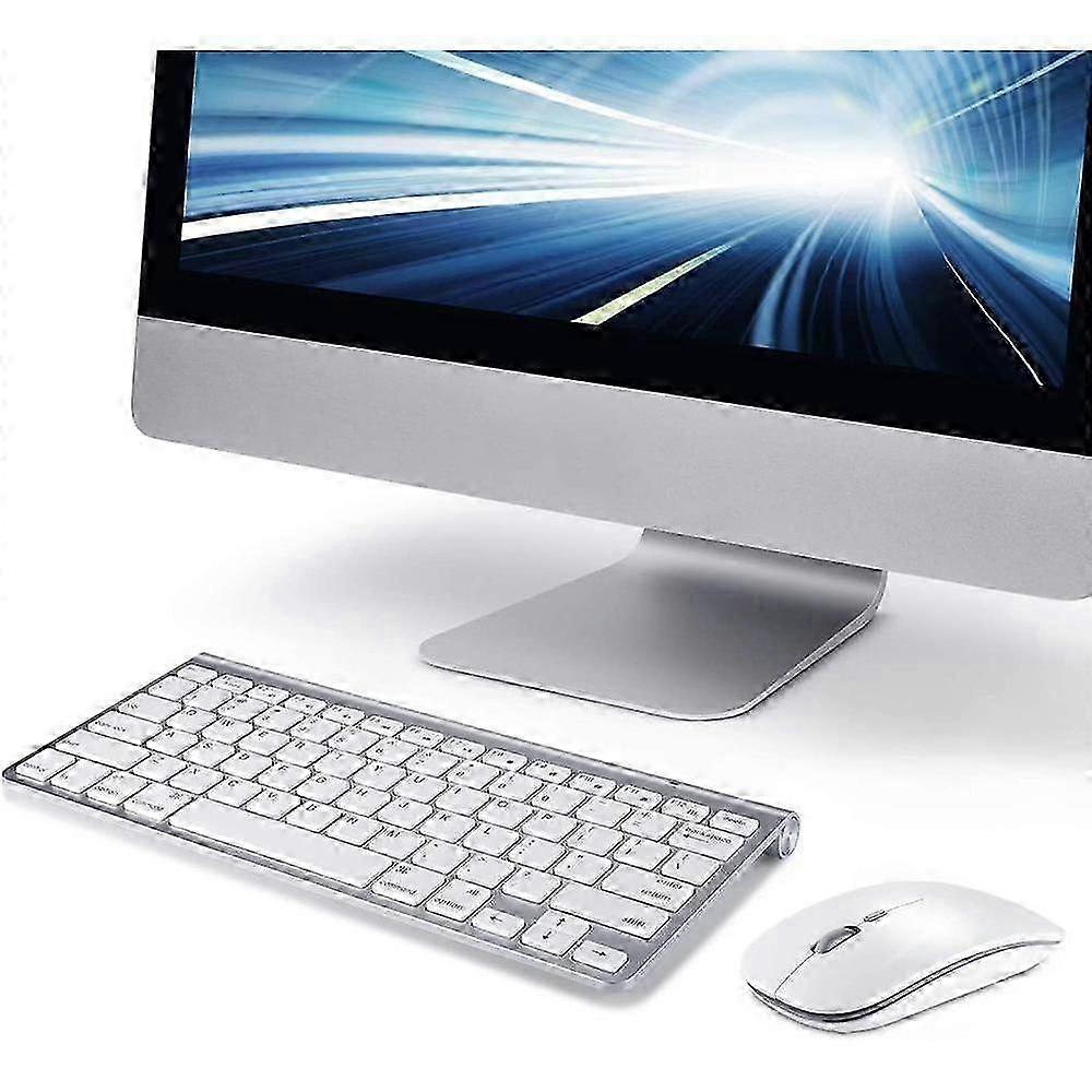 Teclado e mouse sem fio compatíveis com Apple Imac Windows ou Android 24g Wireless Jgv Poz