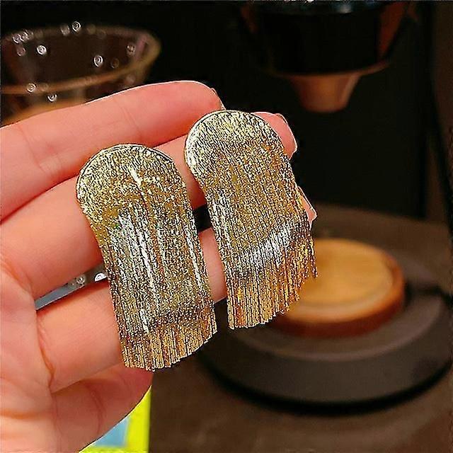 بلينغ سلسلة معدنية شرابة قطرة الأقراط للنساء بيان شنقا تتدلى الأقراط برينكوس كريستال الزفاف والمجوهرات الهدايا