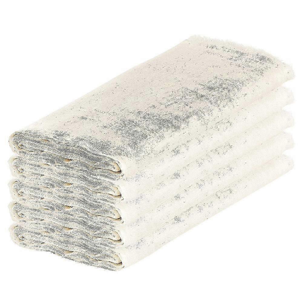 أقمشة موسلين للطبخ ، عبوة من 5 قطع (50 × 50 سم) ، غير مبيضة ، قطن قابل لإعادة الاستخدام وقابل للغسل تشيز كلو