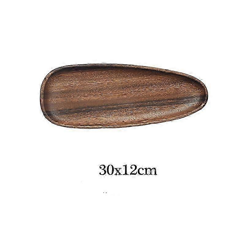 خشب كامل خشب الجوز أطباق الفاكهة البيضاوية غير المنتظمة الخشب الصلب الحلوى طبق عشاء صحن صينية شاي مجموعة أدوات المائدة