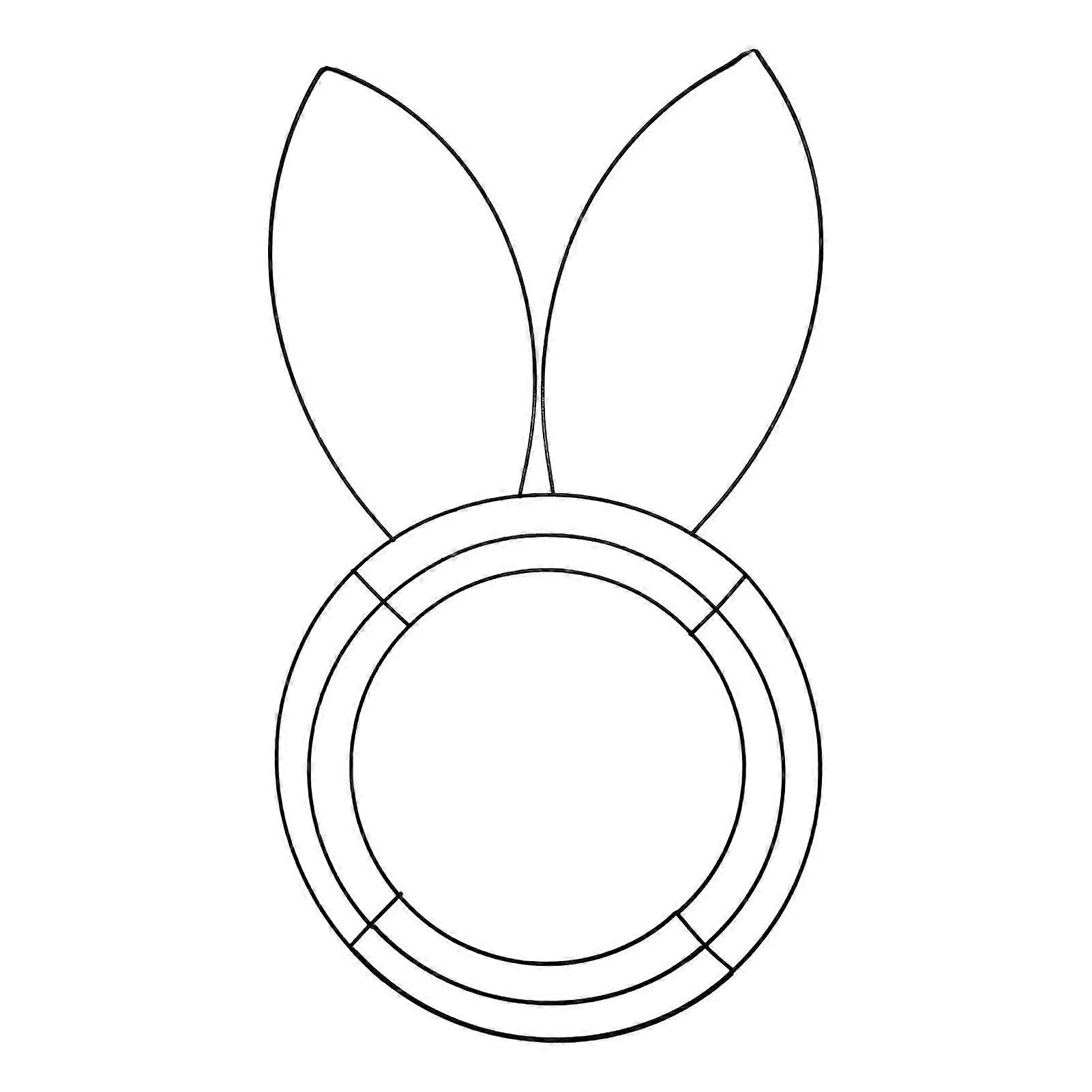 Easter Wreath Frame Rabbit Egg Carrot Shape Metal Wire Form Wire Wreath Frame for DIY Easter Wreaths Garlands Home Springtime Decor