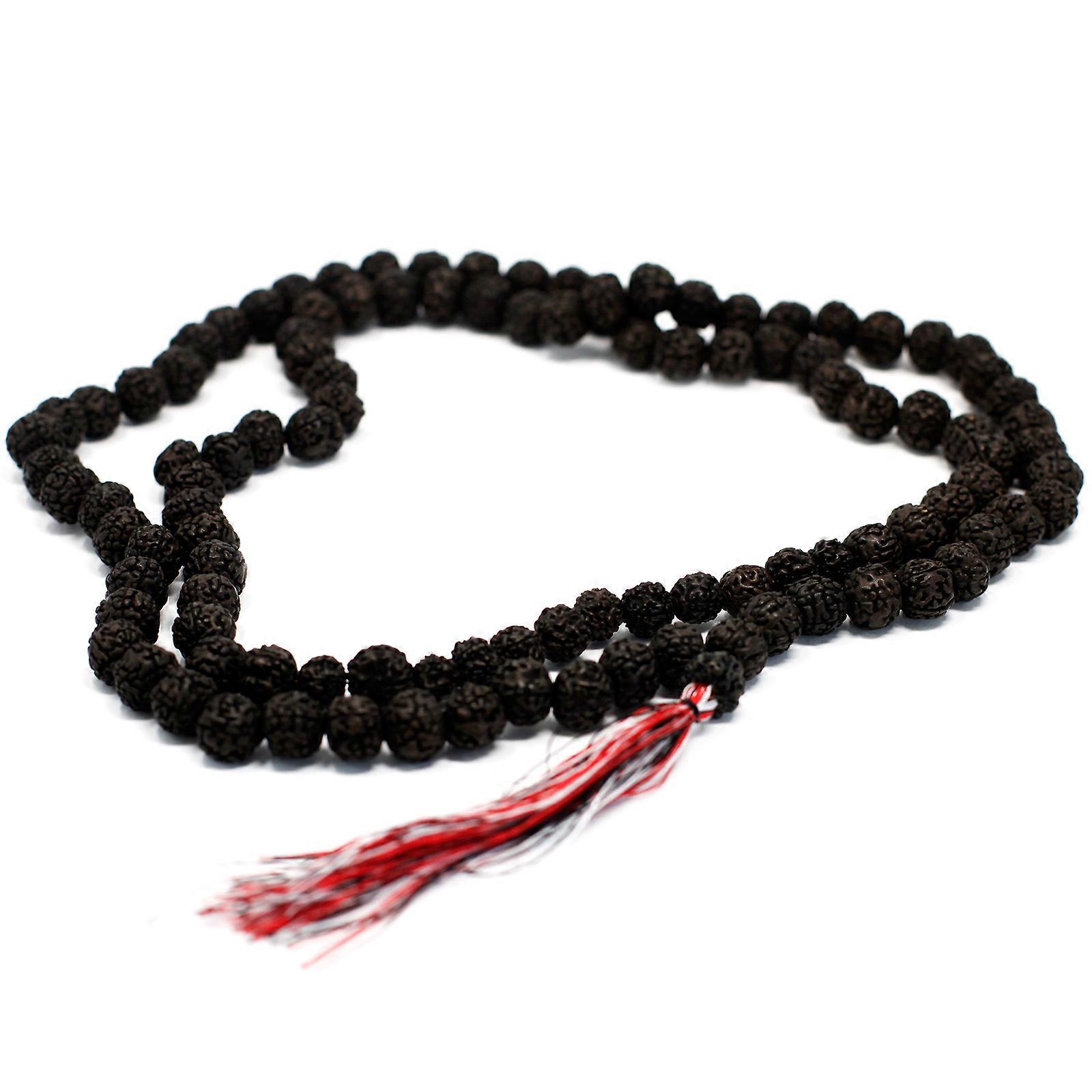 108 Rudraksha Mala Dark Rudraksha Buddah  Ritual Mala
