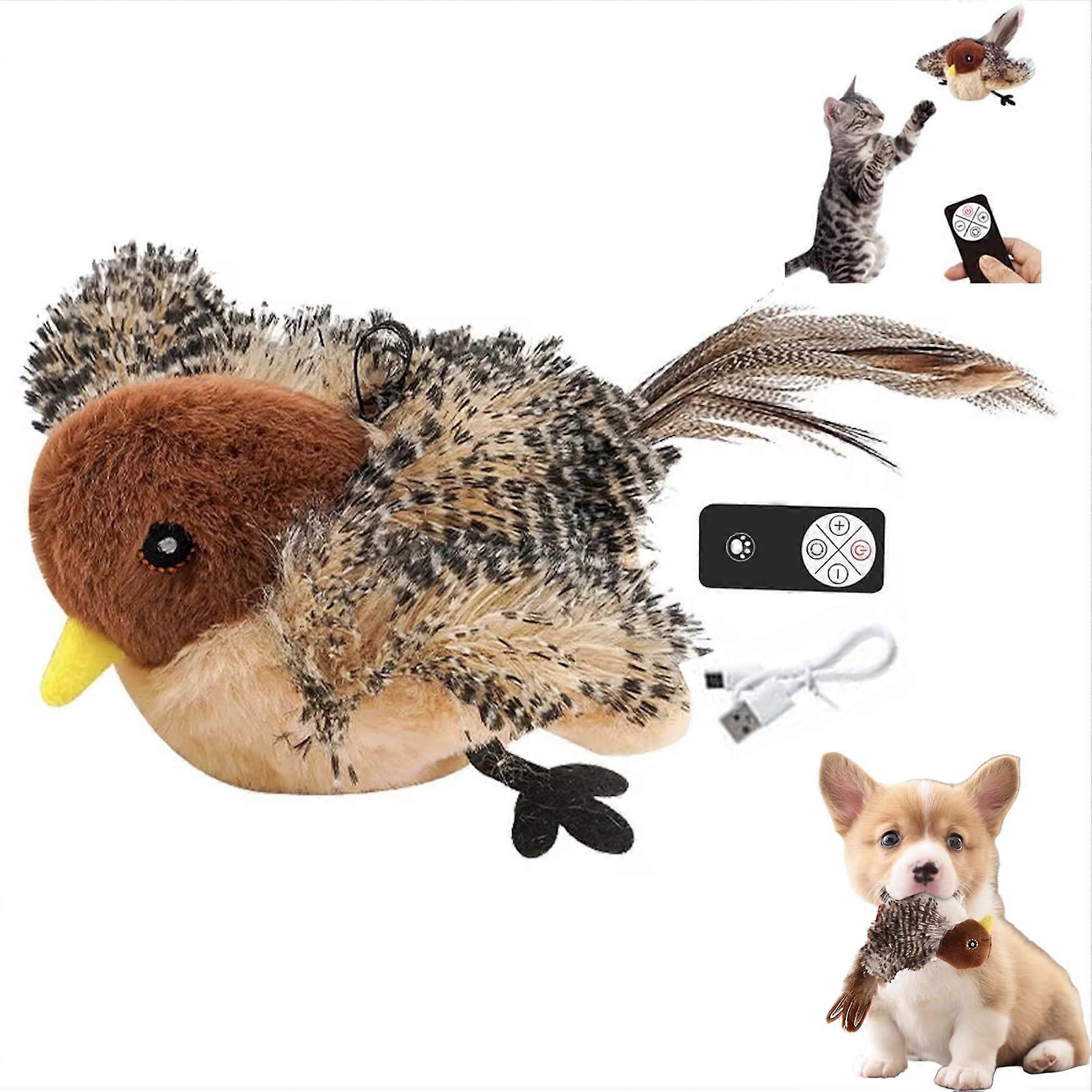 Simulation cat toy interactive bird flying