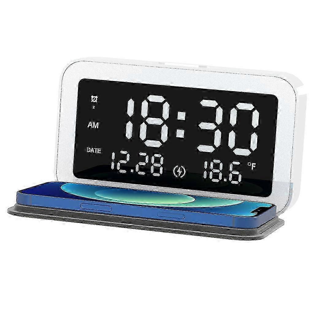 6 In 1 15w Wireless Charging Night Light Alarm Clock f26