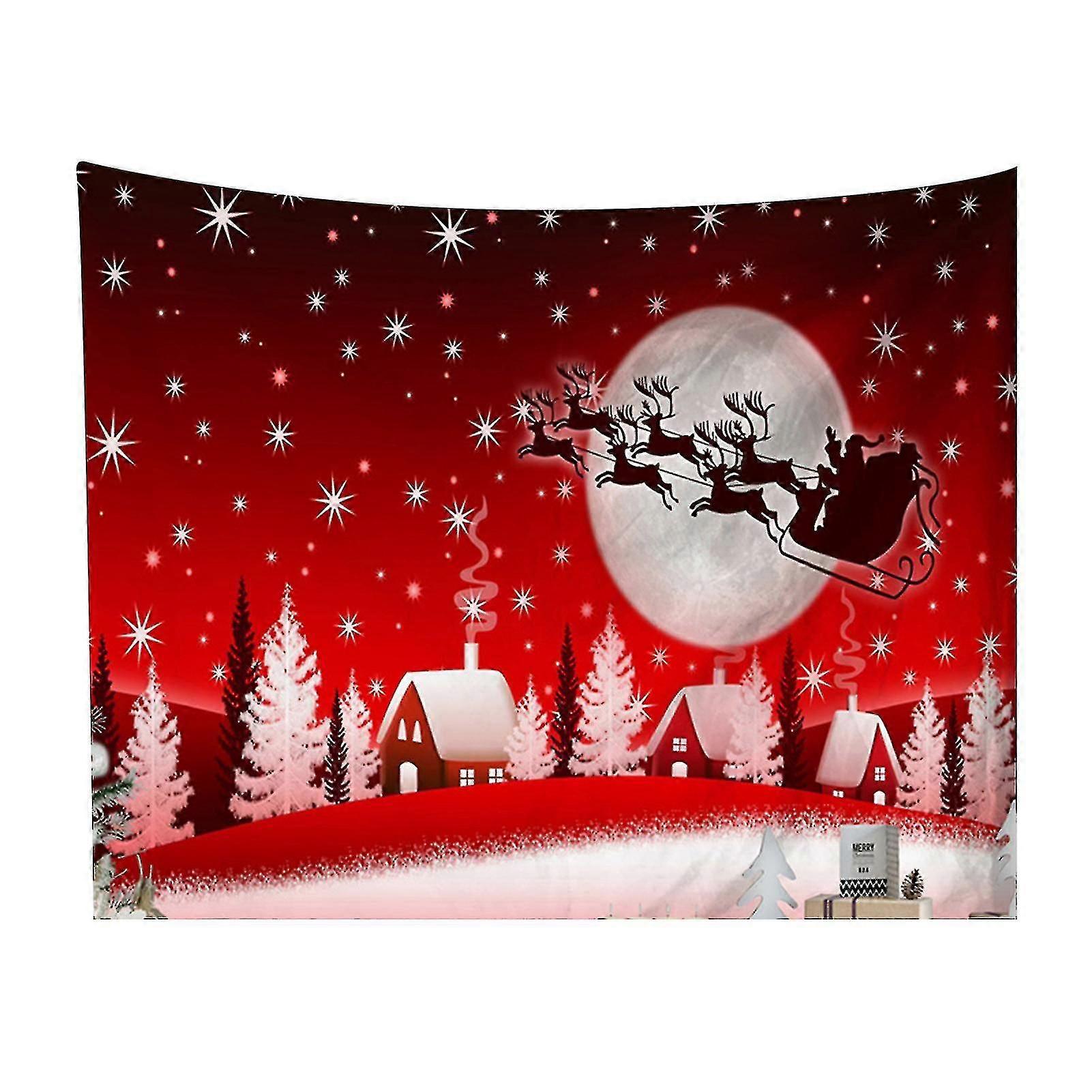 Christmas Tapestry Hanging Polyester Large Size Christmas Elements SX