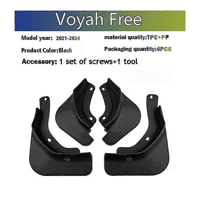 Exquisite 2021 2022 2023 2024 FOR Voyah Free Mudflaps Mudguard Fender Mud Flap Guards Splash Car Accessories Front Rear 4pcs