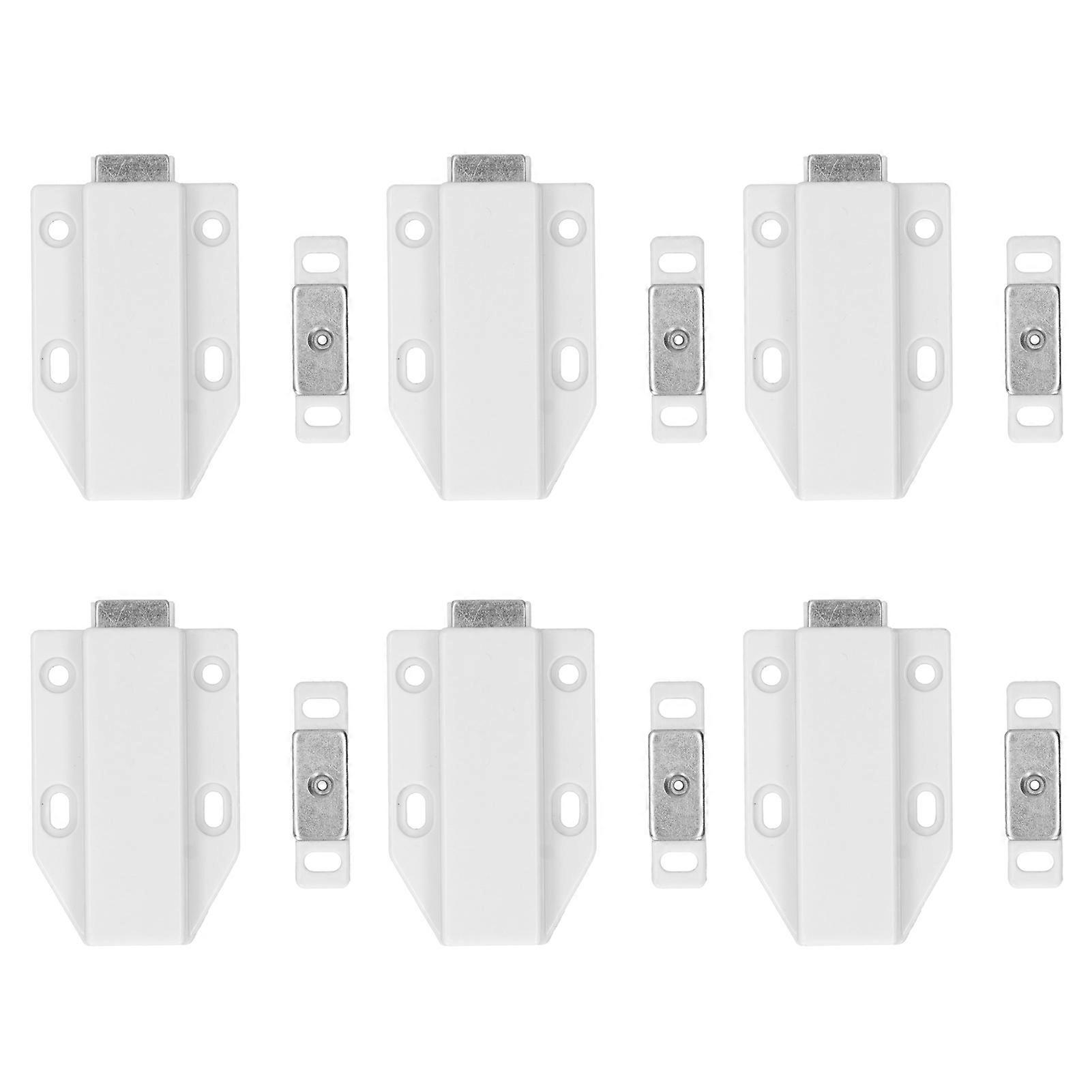 6 Set Magnetic Push Latch Strong Suction Door Magnet Catch for Cabinet Drawers Wardrobes