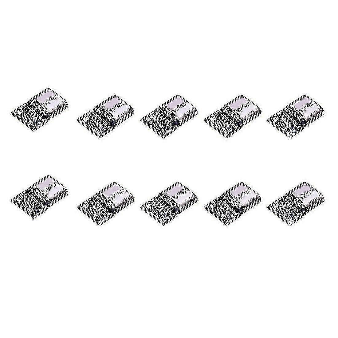 10 Pcs Usb 3.1 Type C Connector 14 Pin Female Socket Receptacle