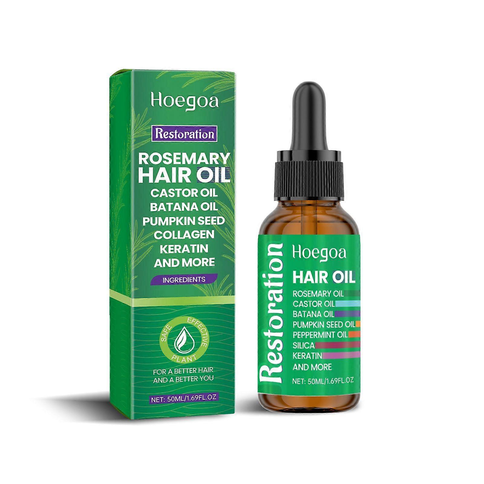 Hoegoa Alecrim Cuidados com o Cabelo Óleo Essencial Nutre, Fortalece e Hidrata o Cabelo