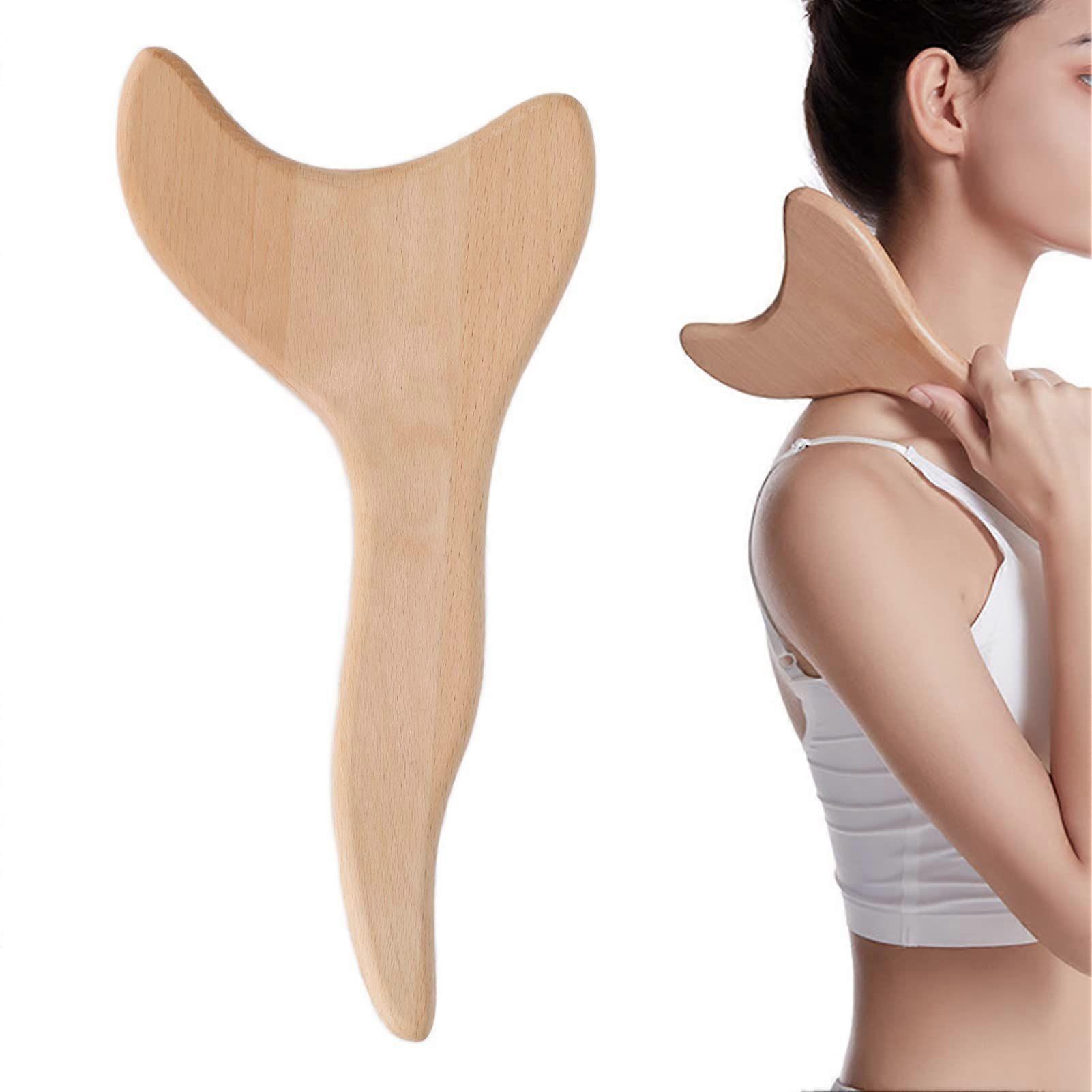 グアシャボード、首のボディメリディアンのための絶妙な木製グアシャマッサージツール、グアシャスクレイピングマッサージツール、スキンケアのためのブナスクレイピングボード