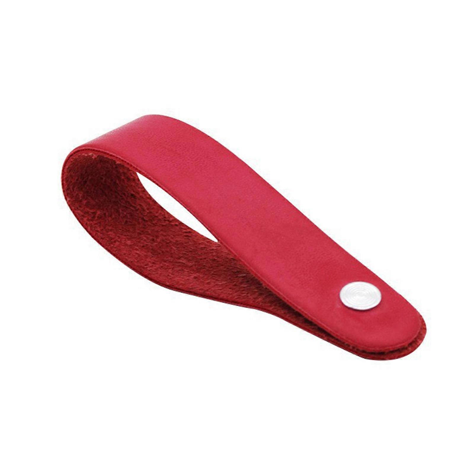 Vintage Gitarr Halsrem Hållare Knapp Läder Headstock Adapter Slips För Ukulele Bas Akustisk Elgitarr Röd
