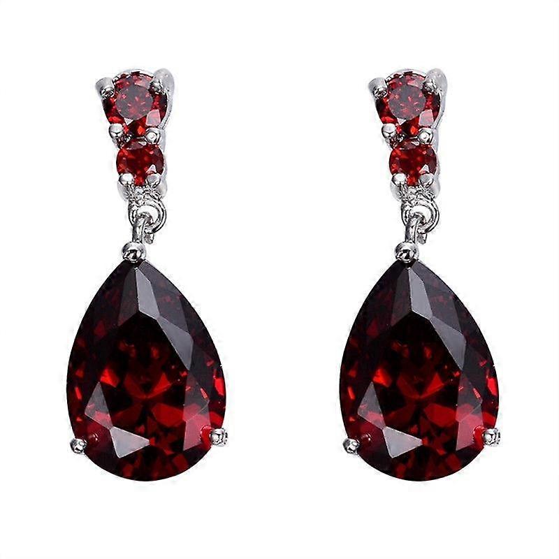 Pentru femei Clear Drop Natural Pietre prețioase Morganite Stud Drop Dangle Cercei de nuntă