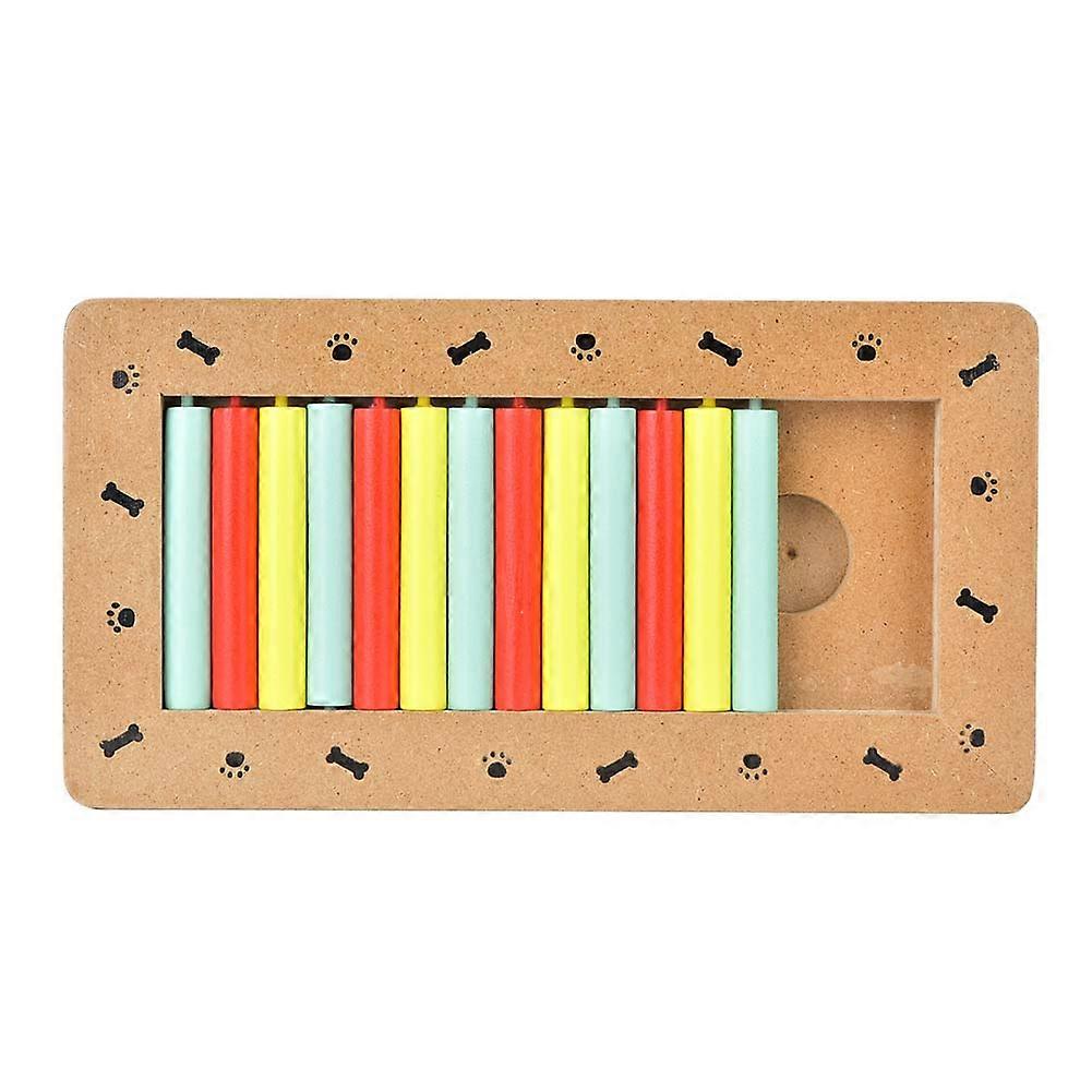 Non-Toxic Wooden Slow Feeder Puzzle Toy for Dogs, Durable Design, 12-Inch Size, Interactive Feeding Solution