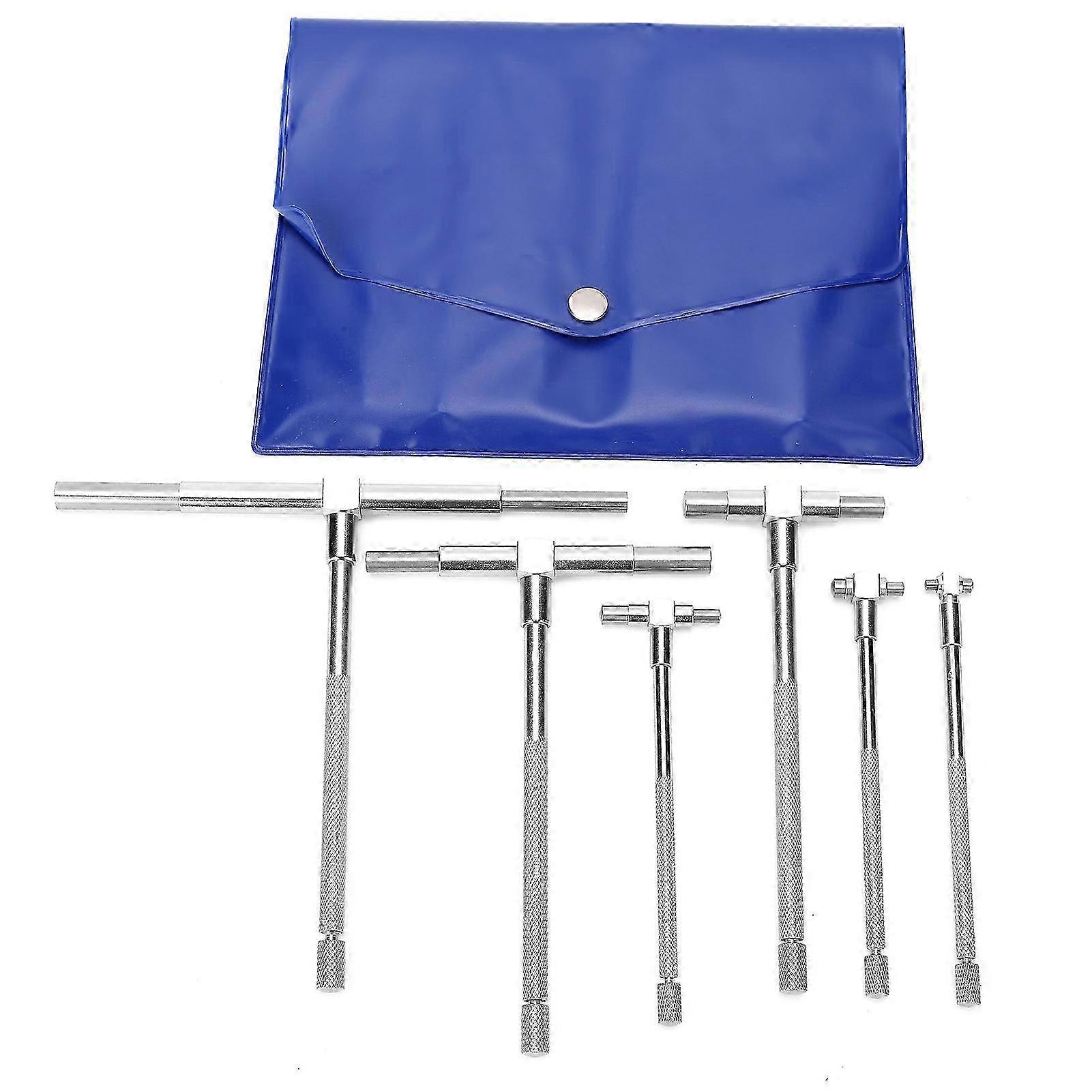 6Pcs Adjustable Inner Diameter Gauge TShaped Set for Quick Inside Measurements of Holes