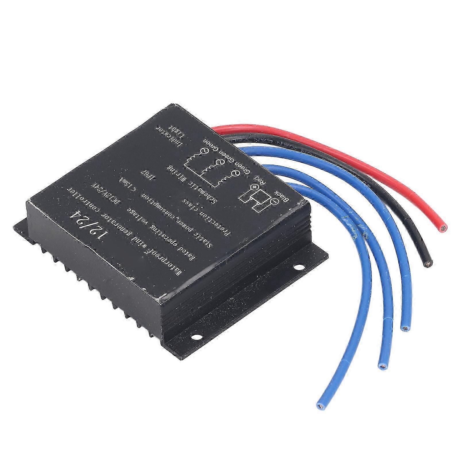 Wind Turbine Controller Aluminum Alloy Waterproof Wind Generator Charge Controller Regulator 12V 24V