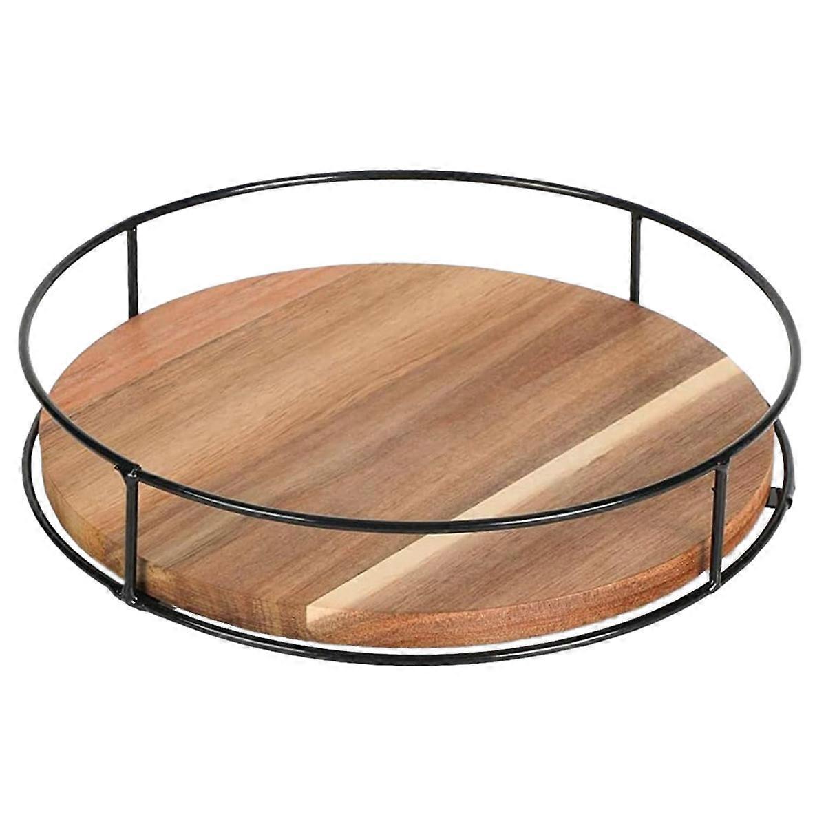 Organisateur de plateau tournant Lazy Susan, organisateur de garde-manger de comptoir de cuisine en bois massif, rotation fluide à 360 °, conception peu encombrante pour un accès rapide à