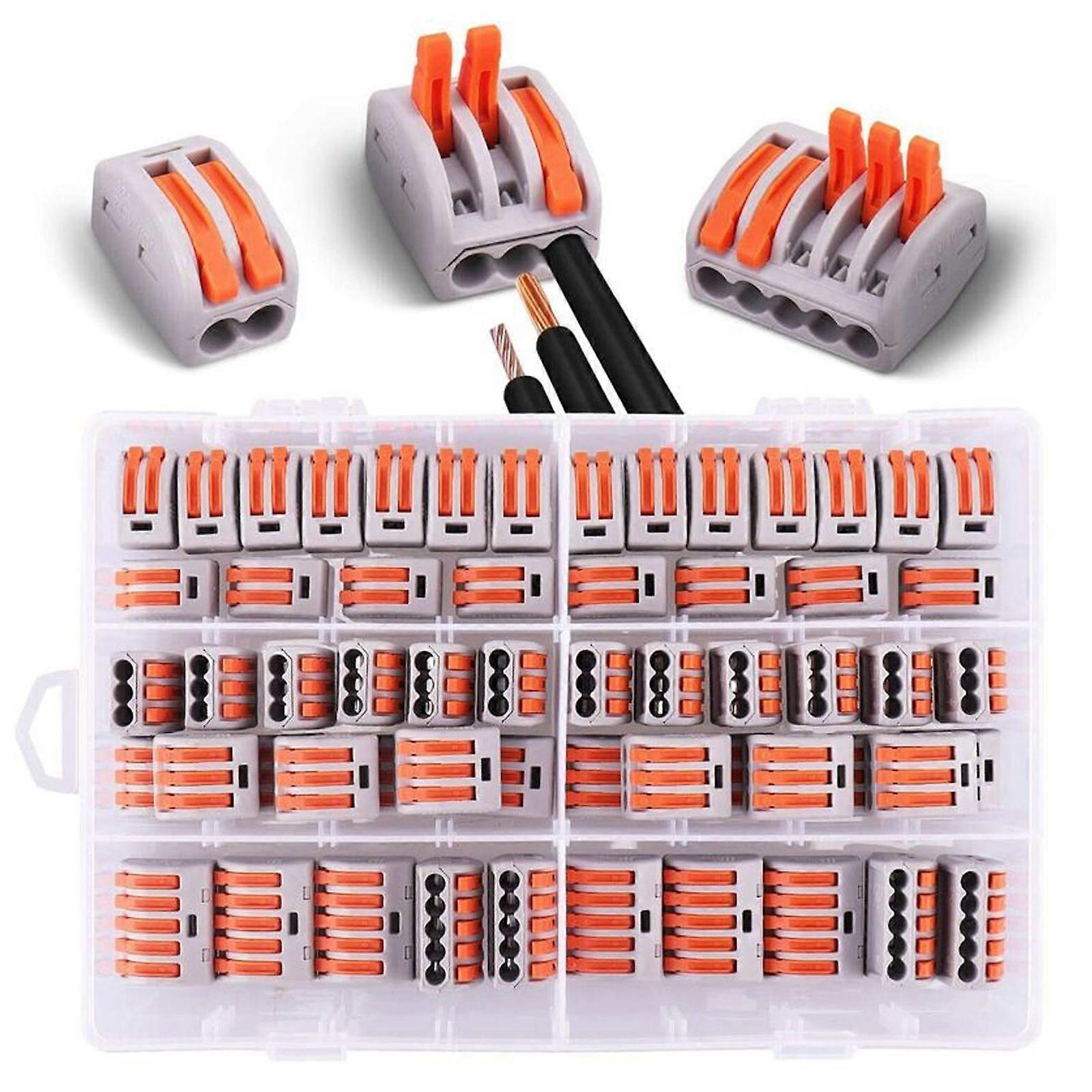 60 electrical connectors with operating rods, Conductor Compact Wire Connectors Kit30 2-way fixtures, 20 3-way fixtures, and 10 5-way fixtures_Special