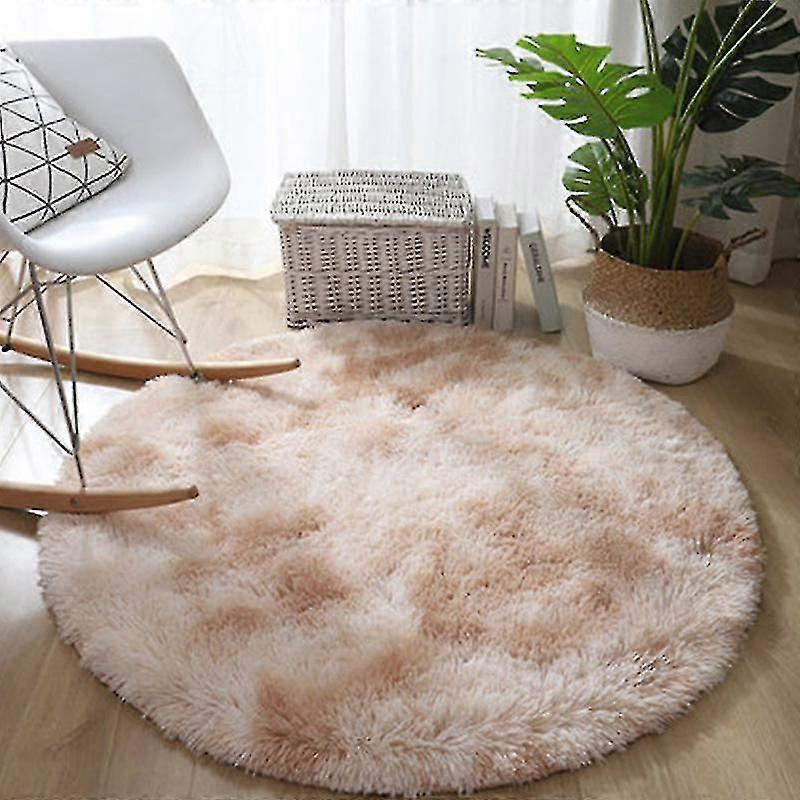 Shaggy Shaggy Fluffy Rug Round Water Absorption Plush Carpet