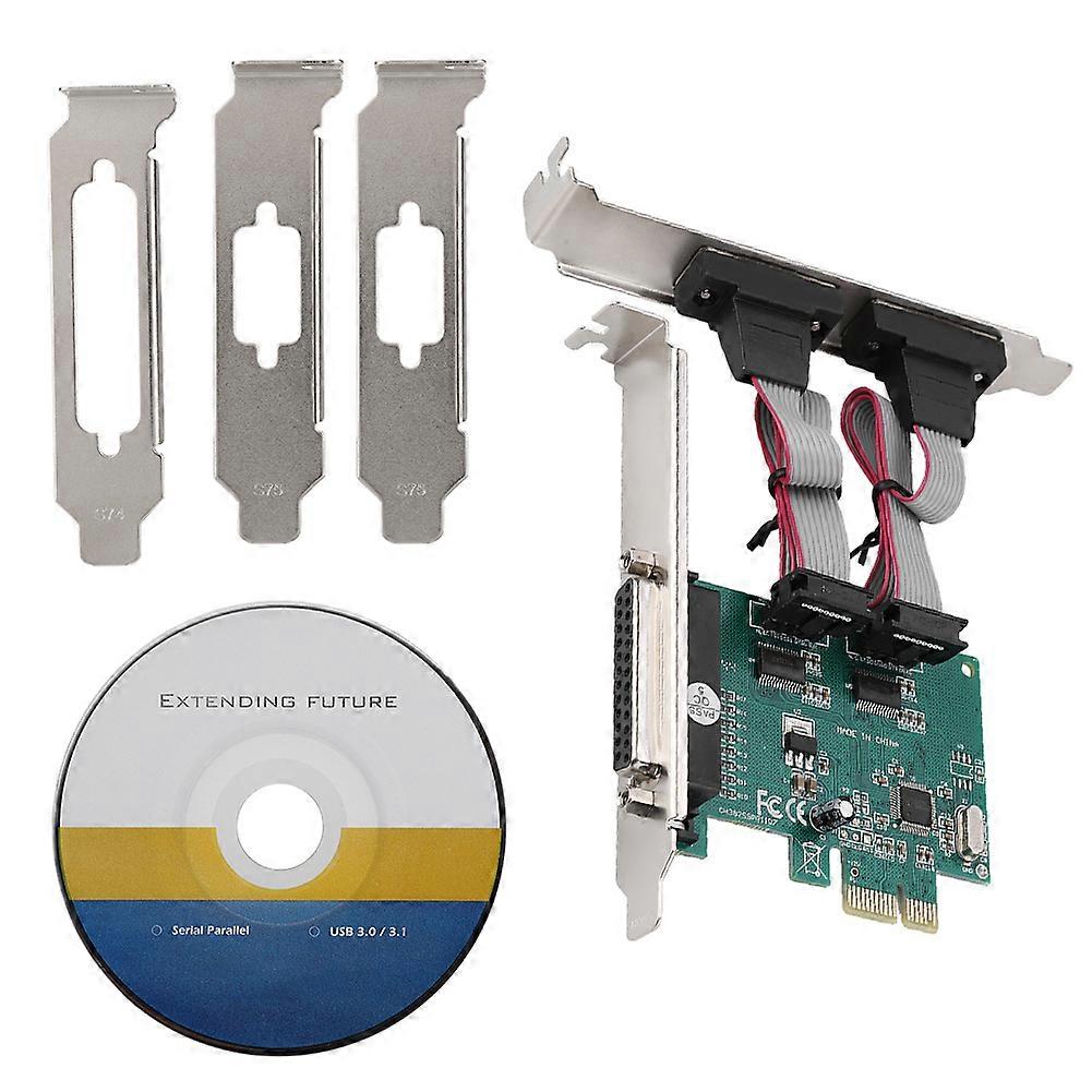 ST36 PCI-E to 2 Serial Port +1 Parallel Port Combination Card Adapter Converter Riser Card
