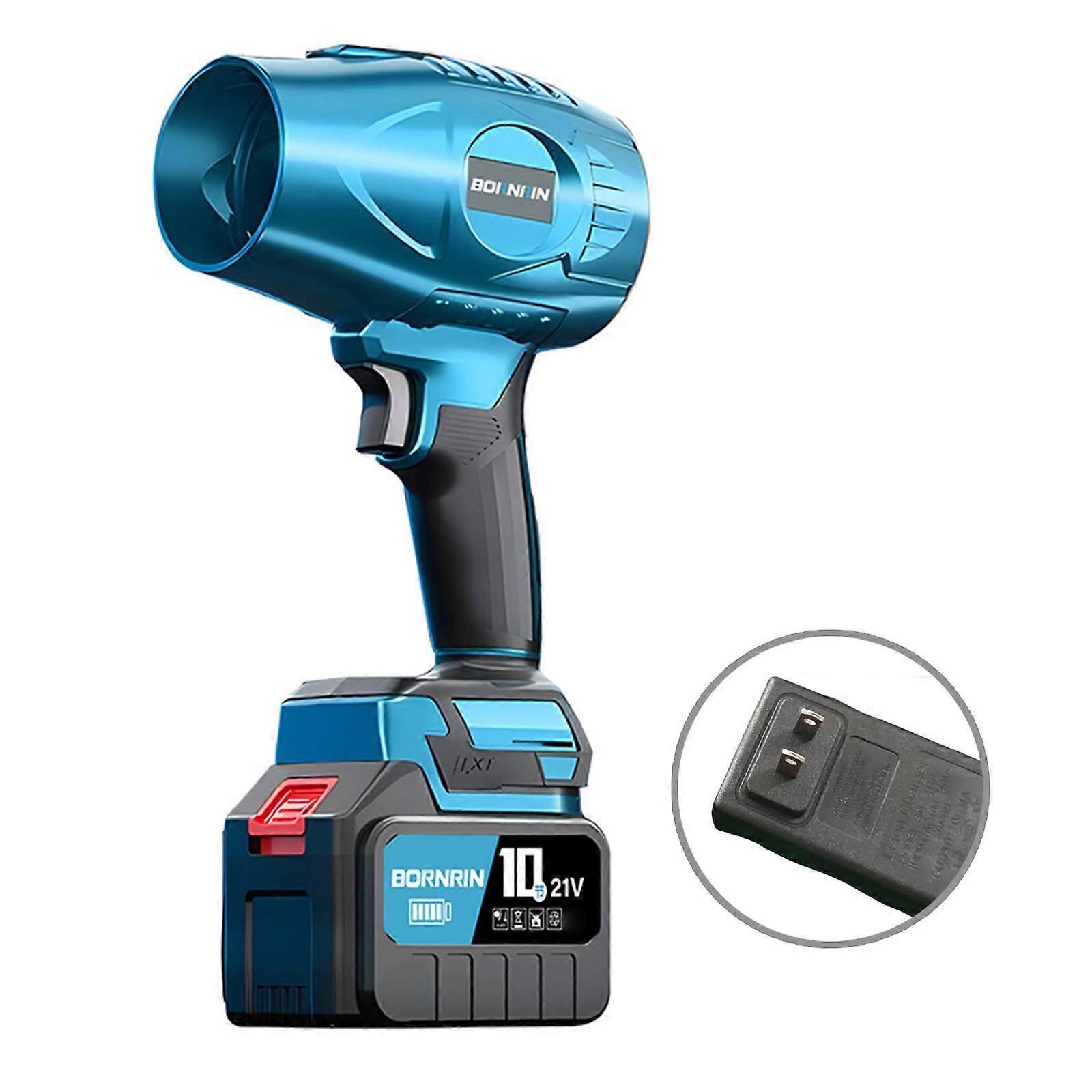 Handheld Cordless Leaf Blower Electric Dust Cleaner Stepless Speed Includes Battery for Efficient Leaf and Dust Blowing