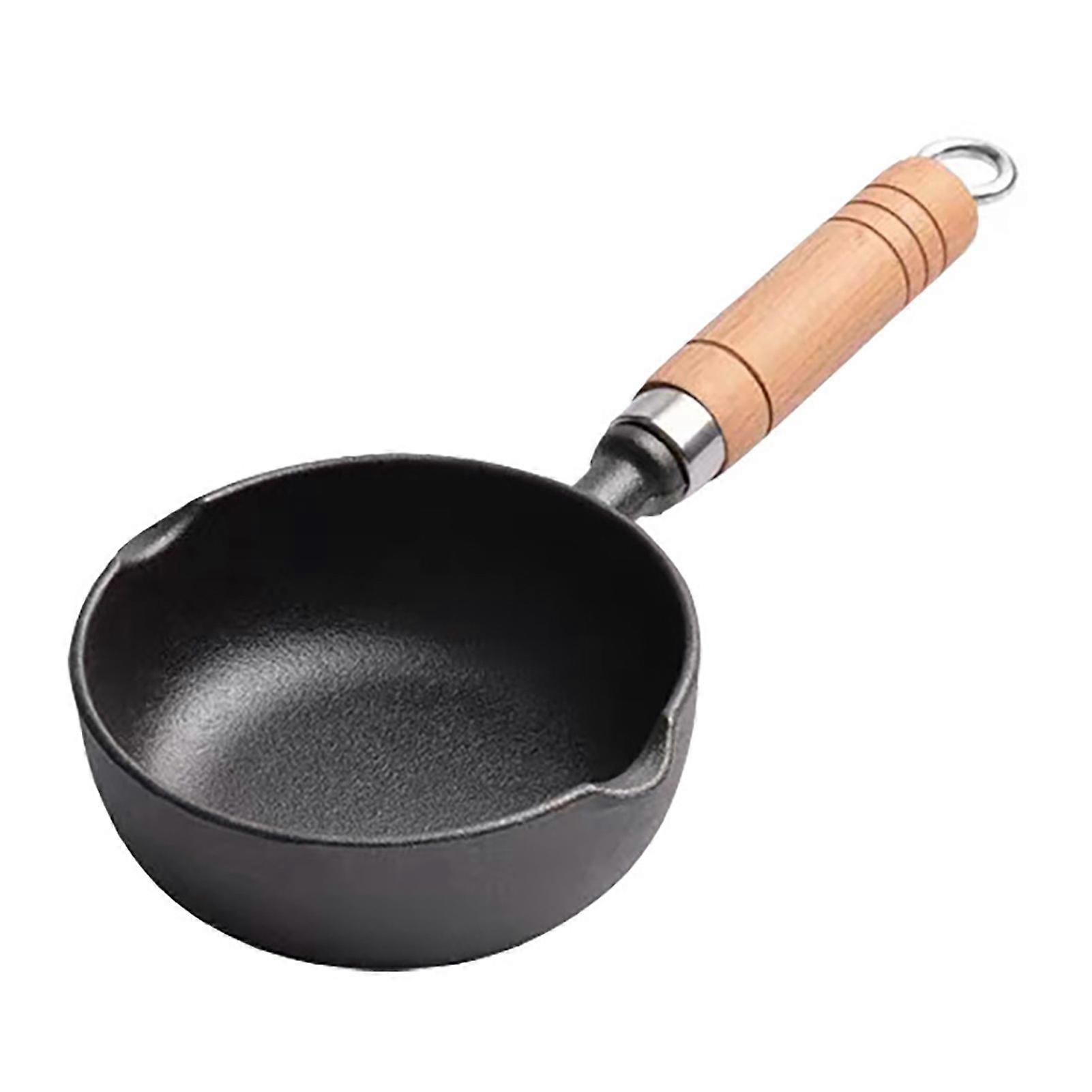 Mini Non-stick Oil Heating Pan with Double Pour Spout for Frying Eggs and Dumplings