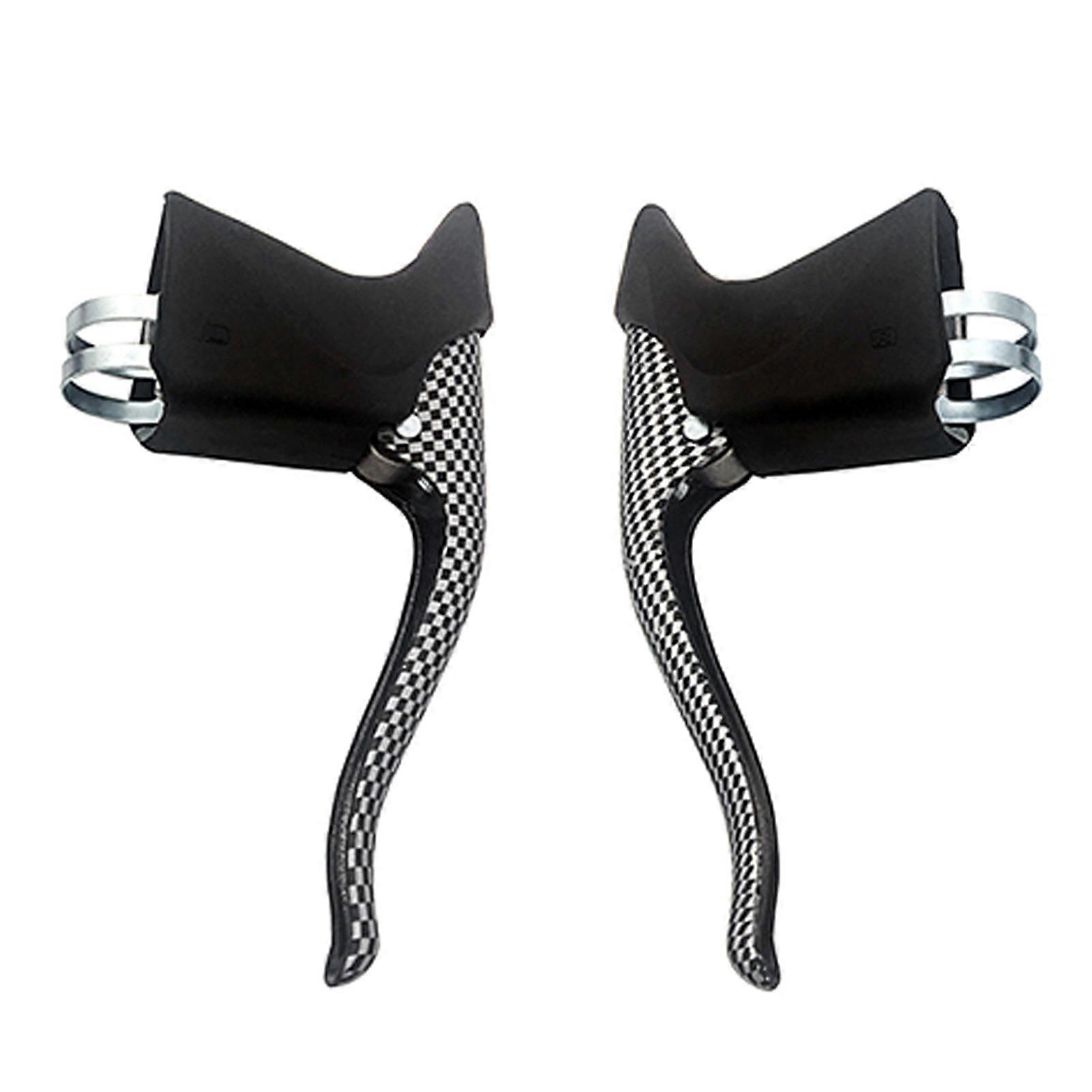 Lightweight Aluminum Bicycle Handle MTB Mountain Bike Cycle Front & Rear Brake Levers Drop Handlebar Set