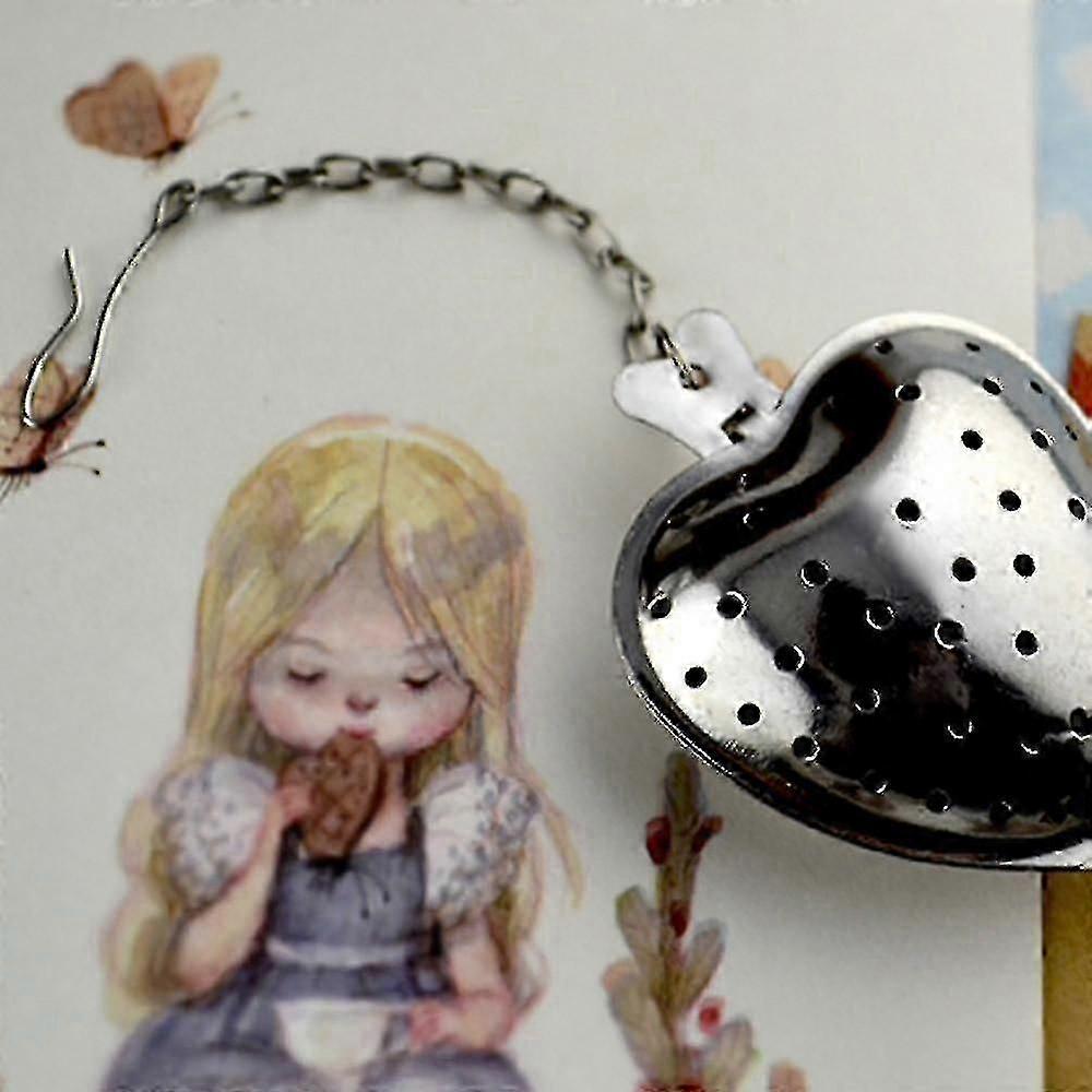 Cookware Sets Heart Shaped Stainless Steel Tea Leaf Filter Herbal Spice Infuser Strainer Spoo