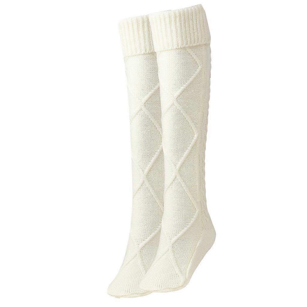 여성 케이블 니트 다이아몬드 패턴 허벅지 하이 양말 단색 턴 커프 크로 셰 뜨개질 무릎 위에 엑스트라 롱 스타킹 겨울 부츠 커버 레그 워머