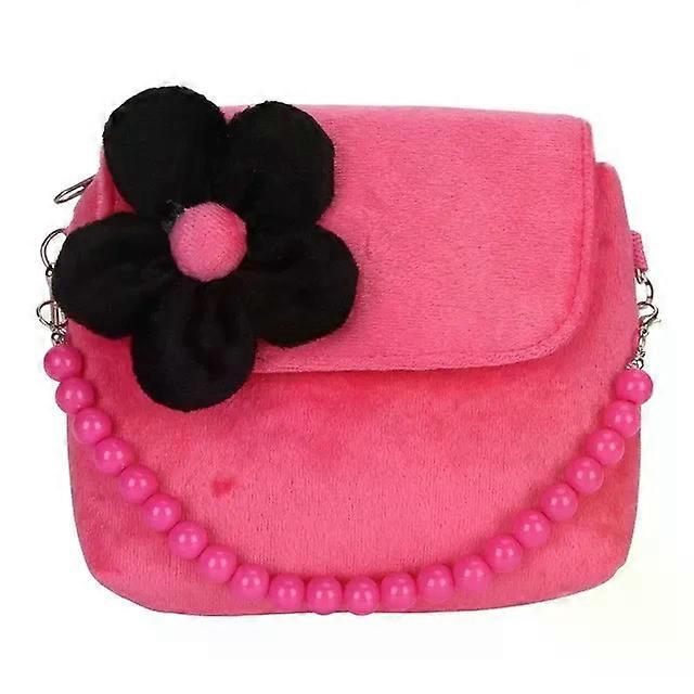 مجموعة حقيبة كتف - 3 قطع حقائب يد زهرة الأميرة للبنات من روز أحمر ورد أحمر