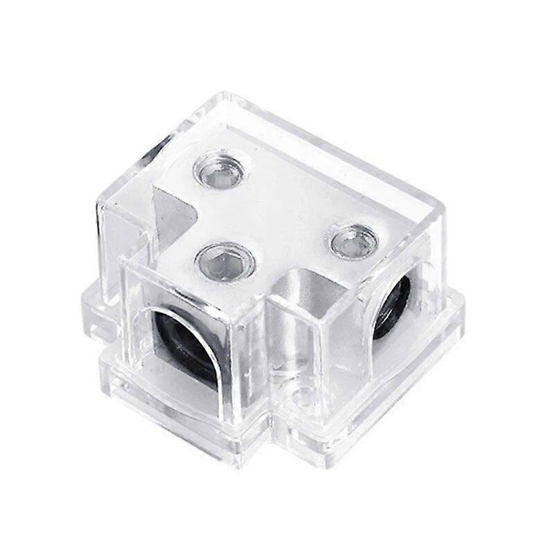 2Way Power Distribution Block 1x 0 Gauge in 2X 4 Gauge Out Amp Power Distribution Ground Distributor Connecting Block