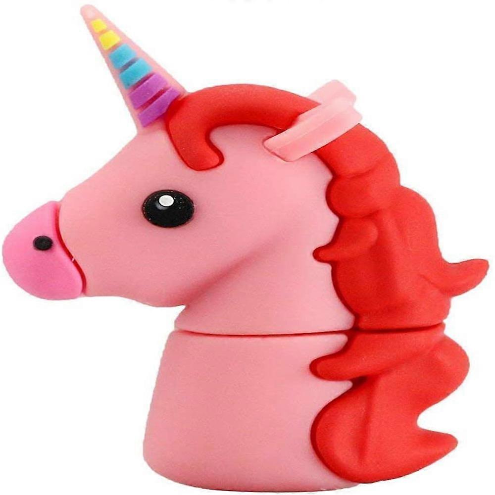 32GB USB 3.0 U Disk Roze Leuke Eenhoorn Cartoon Dier Regenboog Paard Memory Stick Duim U Disk Data Opslag Afstuderen School Gift