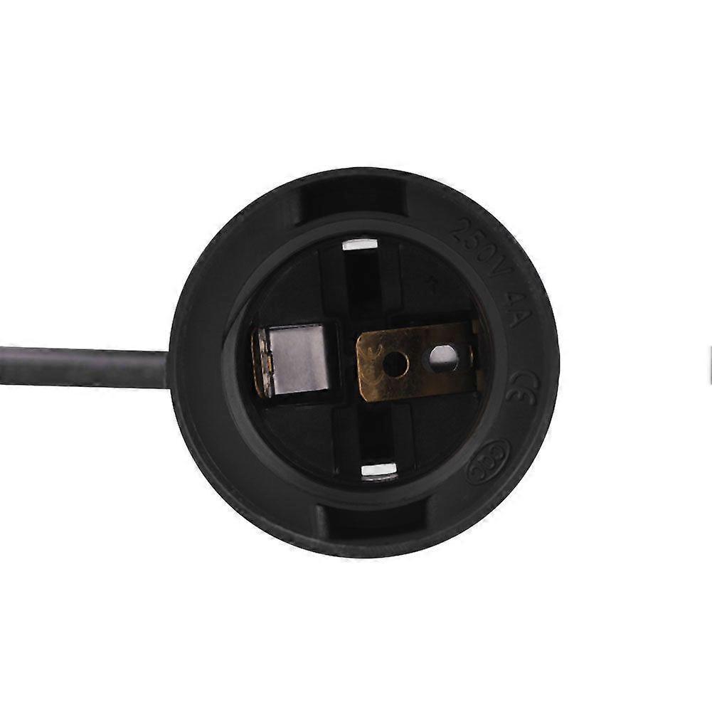 Hanging Pendant LED Light Bulb Base with On/Off Switch E27 Lamp Socket 90~260V (EU Plug, Black)