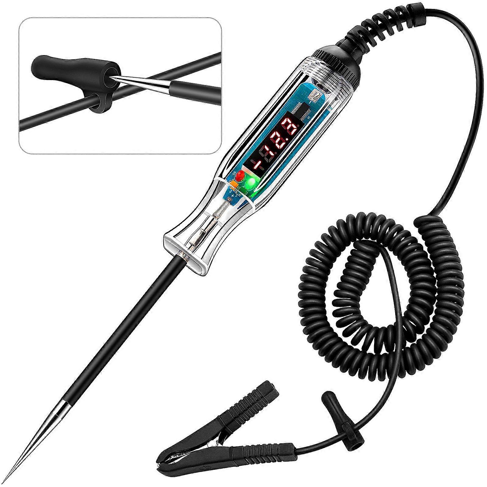 Upgraded 3-72V LED Digital Automotive Circuit Tester, DC Voltage Test Light with Voltmeter