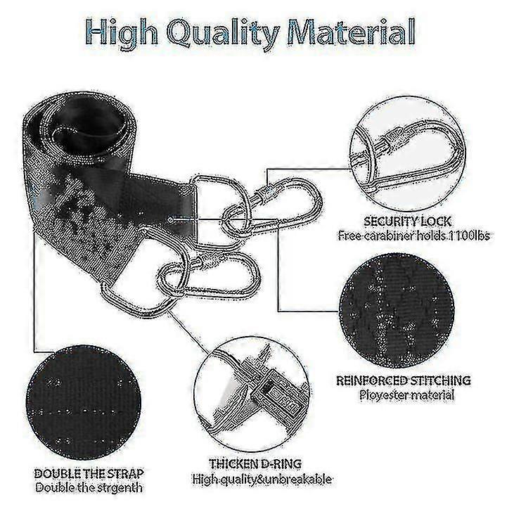 شجرة سوينغ الأشرطة شنقا عدة مع اثنين من سبائك الزنك Carabiners