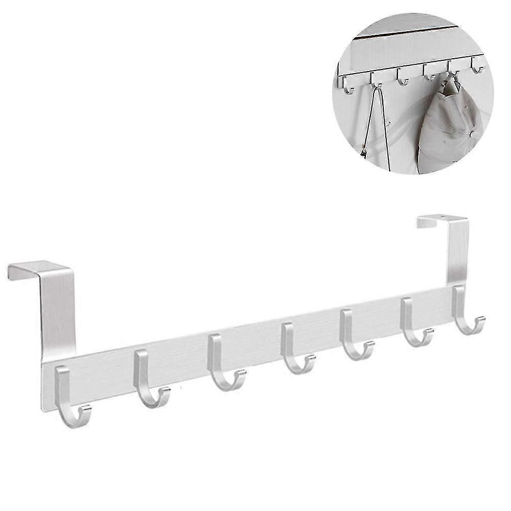 Over The Door Hook Hanger, Punch Free Coat Hooks Aluminum-matt