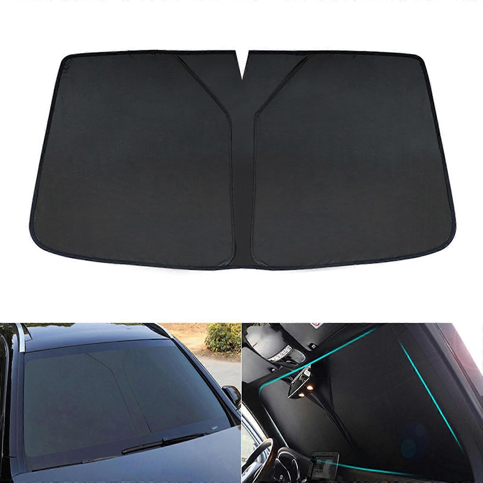 Car Windshield Sun Shade CustomFit Front Windshield Shade Black