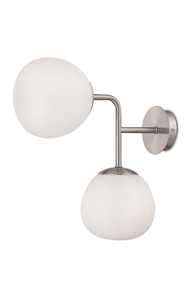 Erich Wall Lamp Nickel, 2 Light, E14